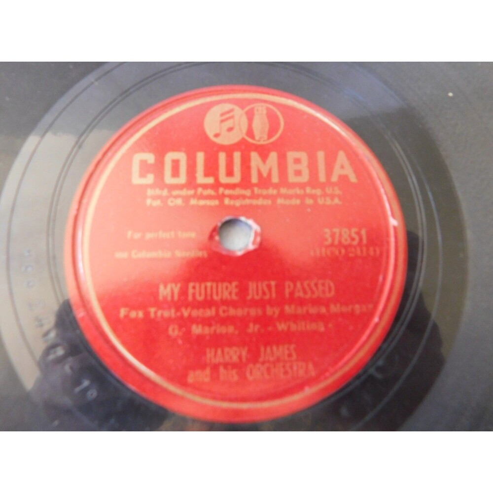 HARRY JAMES MY FUTURE JUST PASSED / TOO MARVELOUS FOR WORDS COLUMBIA 37851